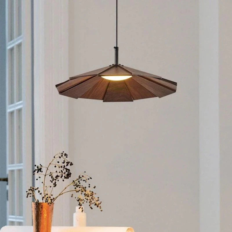 Ritta Vintage LED lampă suspendată din lemn de Nuc pentru dormitor/Bar/Cameră de Ceai