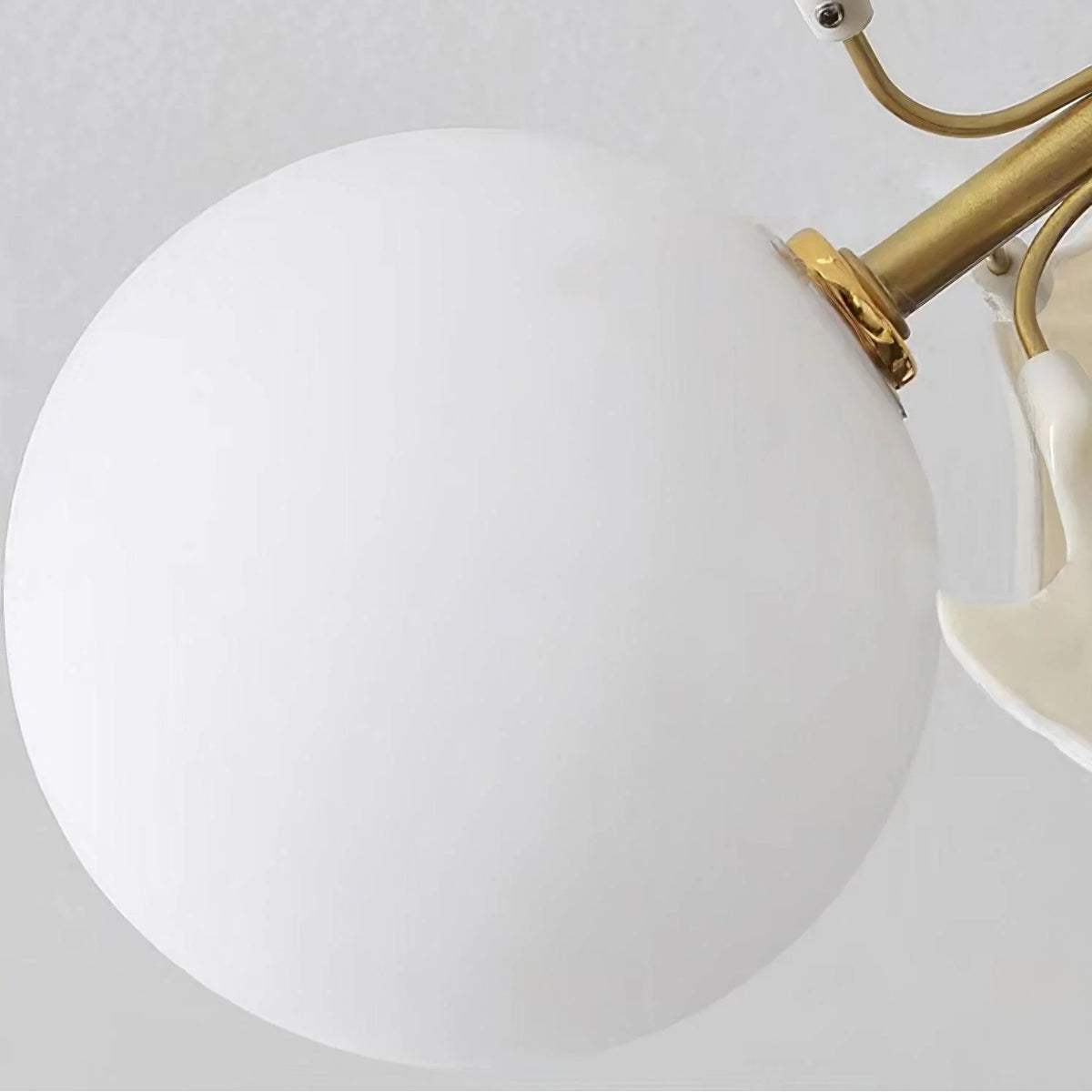 Olivia plafonieră aplicată în stil nordic multi glob metal/ceramic alb/auriu