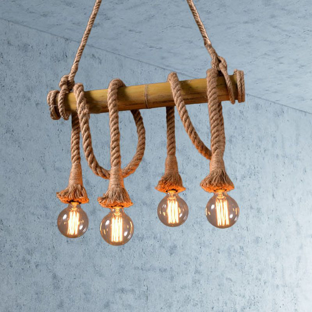 Silva lampă suspendată retro vintage din rășină, culoare flaxen