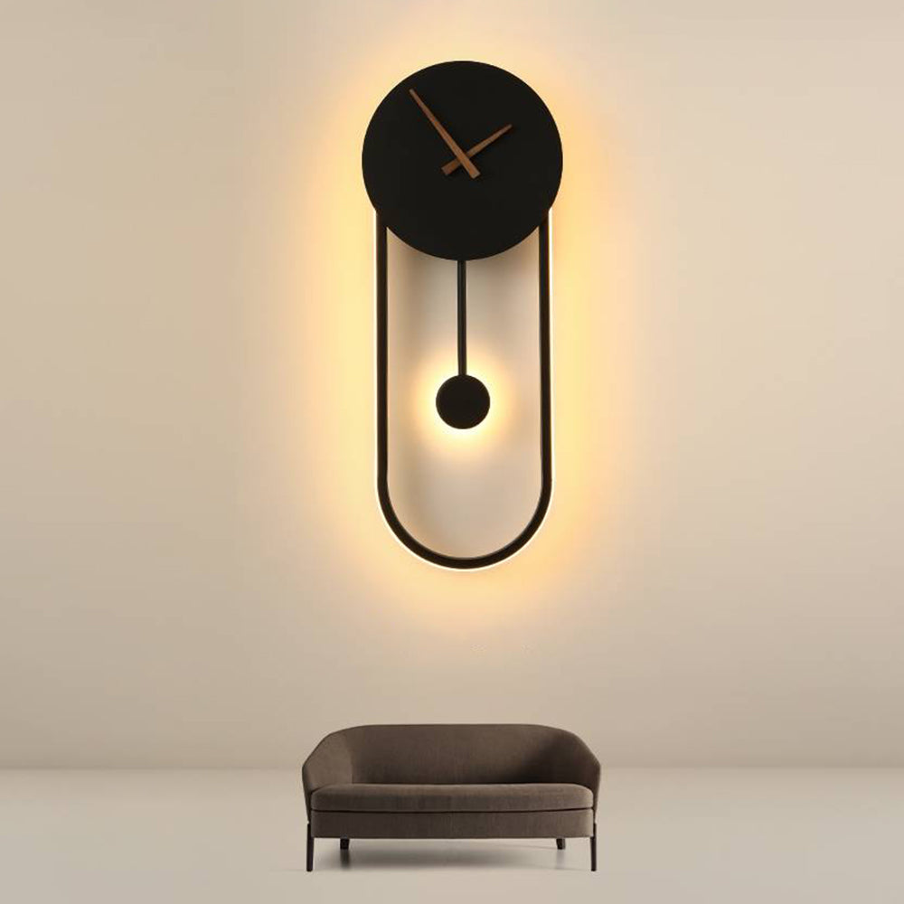 Arisha aplică de perete Nordic Clock, aur și negru