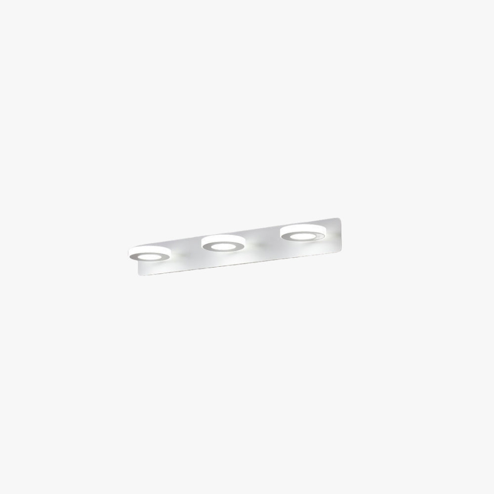 Arisha aplică de perete albă din metal, minimalistă, rotundă, pentru baie