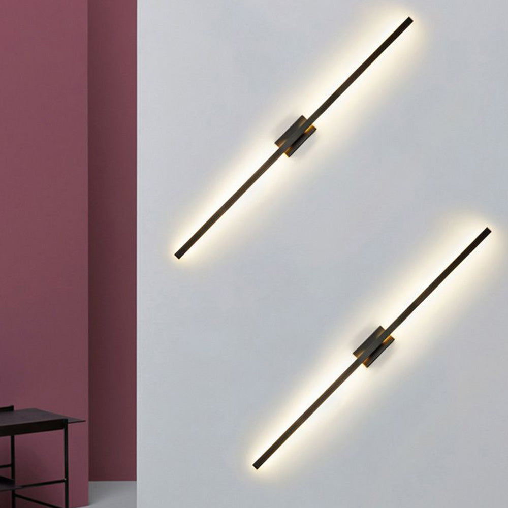 Arisha aplică de perete minimalist Bar negru metal