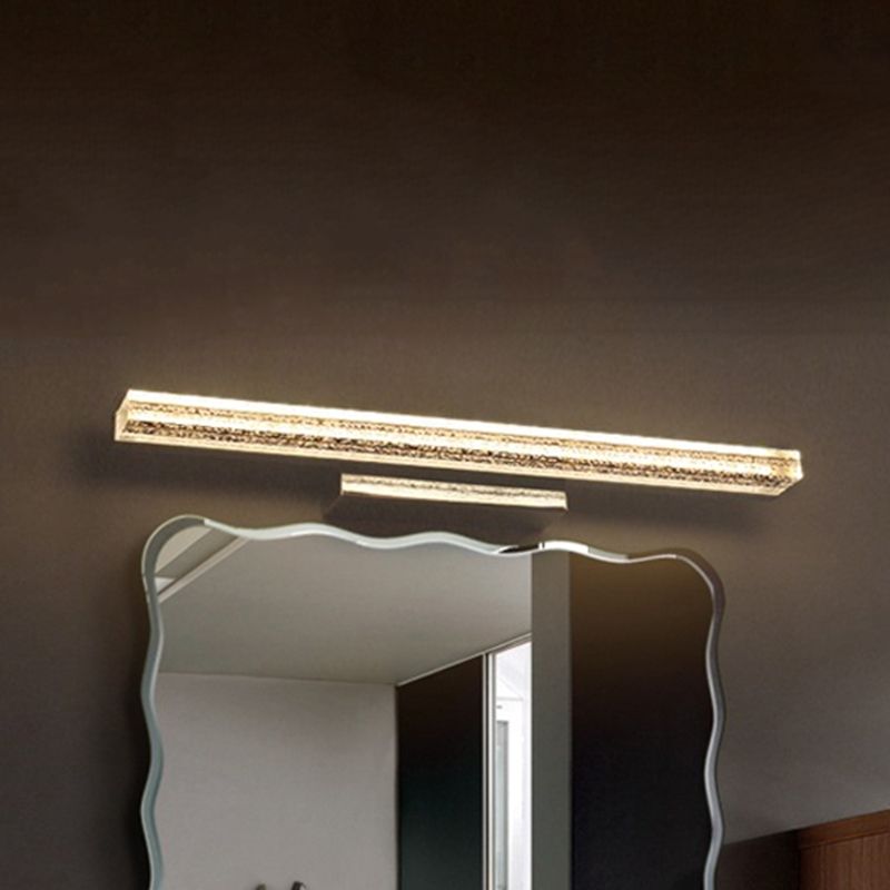 Arisha aplică de perete argintie din metal, modernă, dreptunghiulară