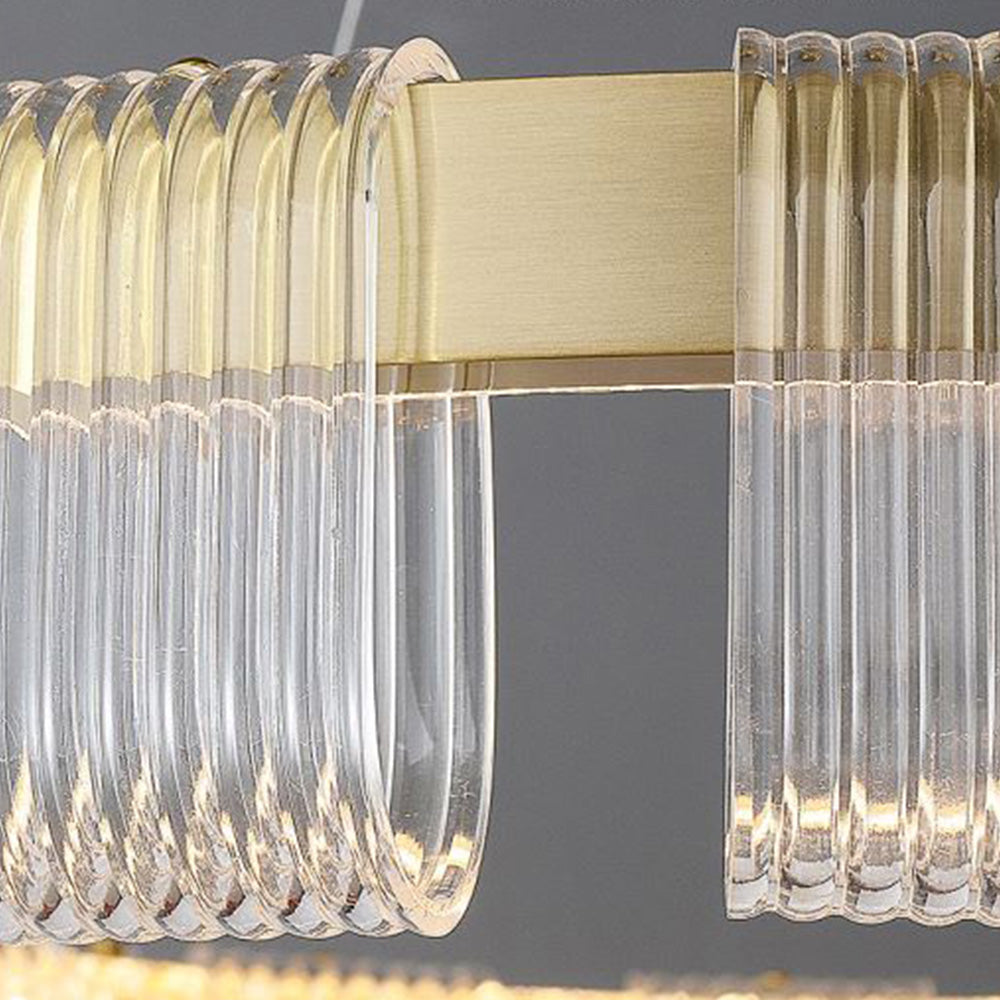 Arisha modern inel lampă suspendată, alb/Aur