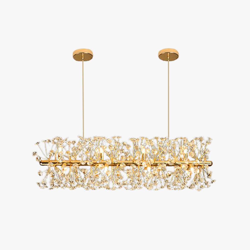 Arisha de lux Lineal/floare candelabru, auriu, metal/cristal