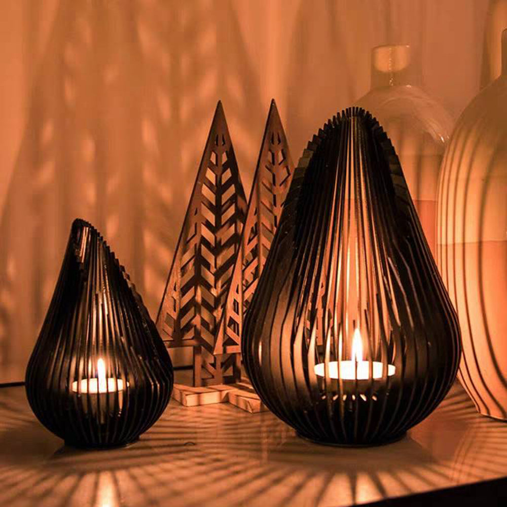 Ray Design Waterdrop Shaped Outdoor lampadar, negru/Argintiu