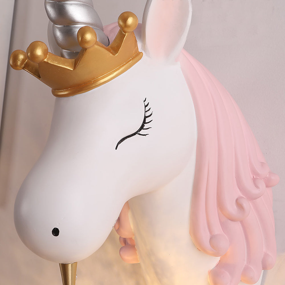 Arisha modern Unicorn/Strawberry Art aplică de perete, Roz/Albastru