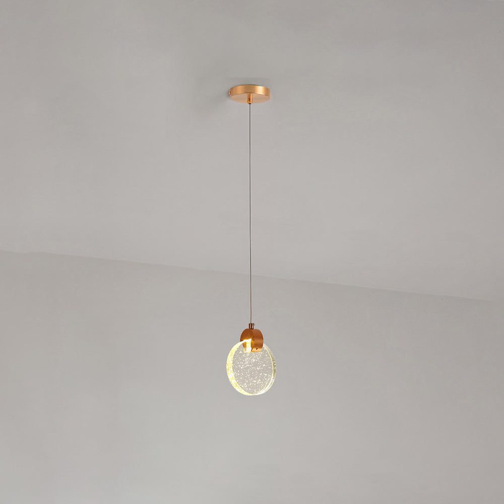 Kristy candelabru Circular Ripple Rotund din cristal auriu