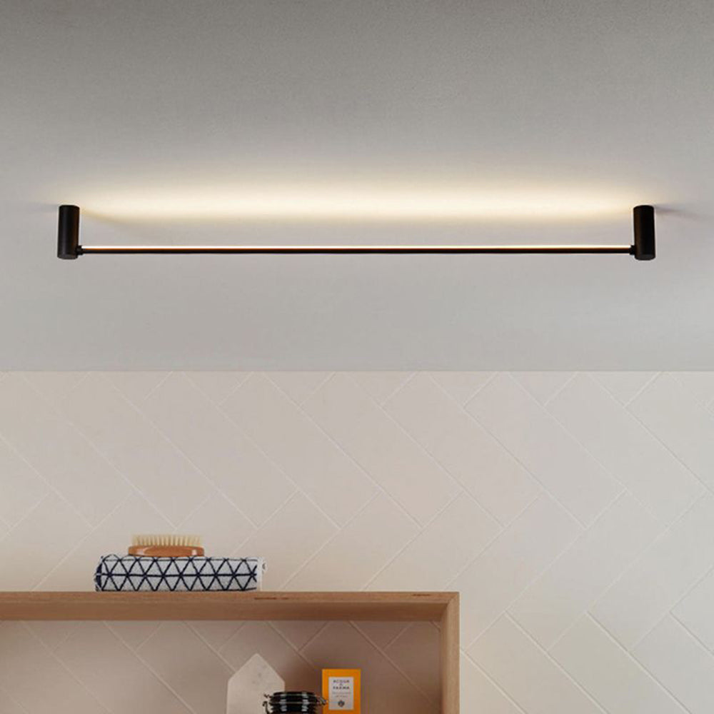 Arisha plafonieră aplicată neagră, minimalistă, liniară, pentru hol