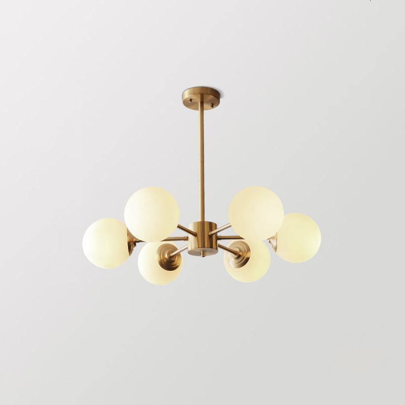 Eshlen candelabru din alamă și sticlă opal