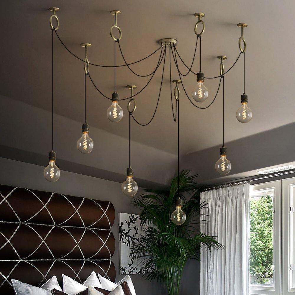 Miririne candelabru industrial Spider Suspendat Reglabil