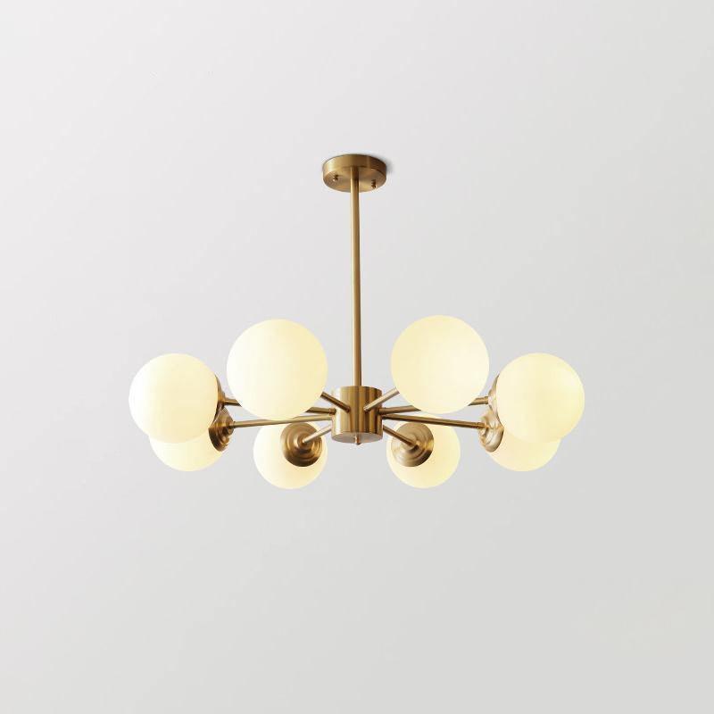 Eshlen candelabru din alamă și sticlă opal