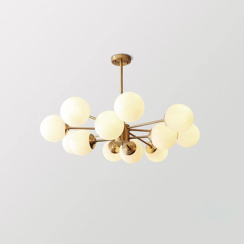 Eshlen candelabru din alamă și sticlă opal