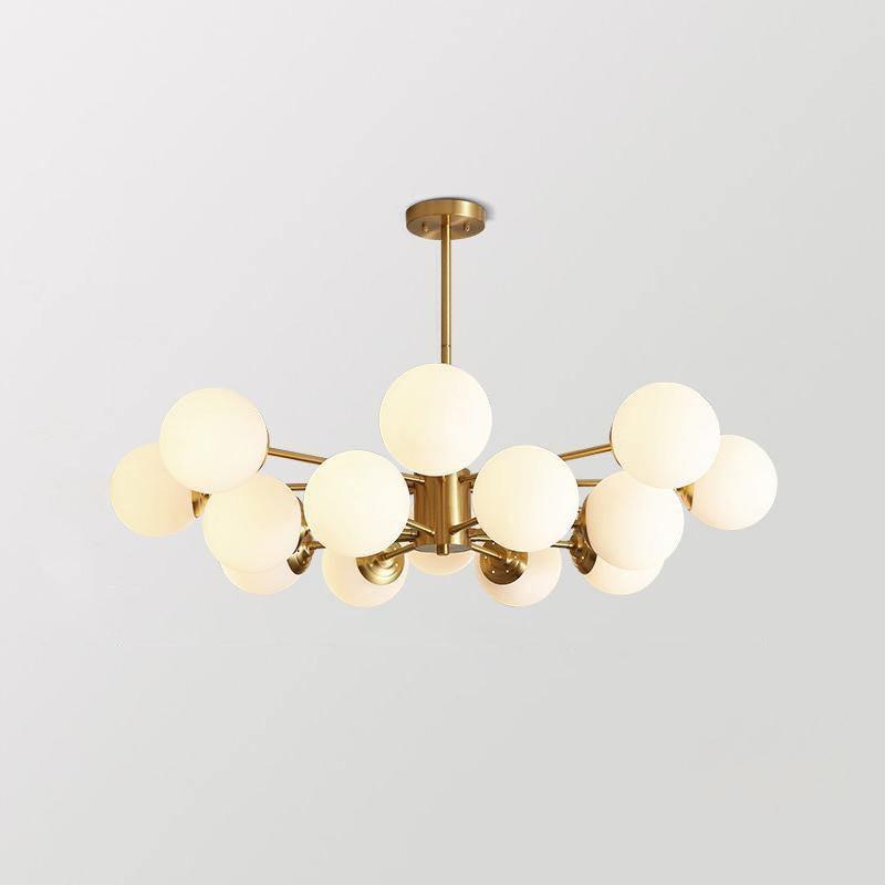 Eshlen candelabru din alamă și sticlă opal