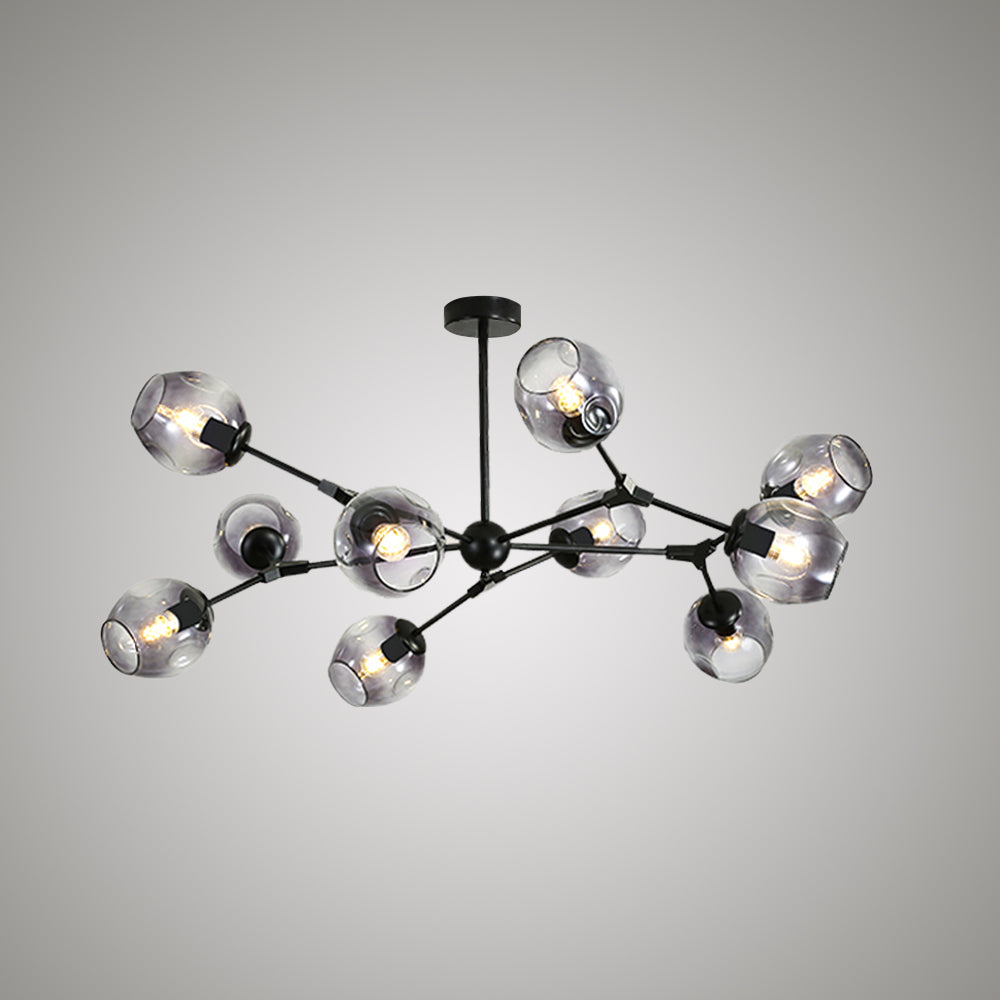 Valentina modern Bubble lampă suspendată Metalică, negru/Aur
