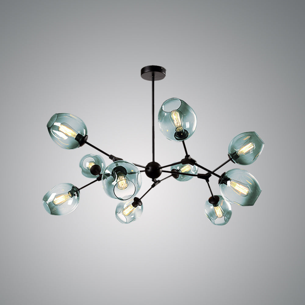 Valentina modern Bubble lampă suspendată Metalică, negru/Aur
