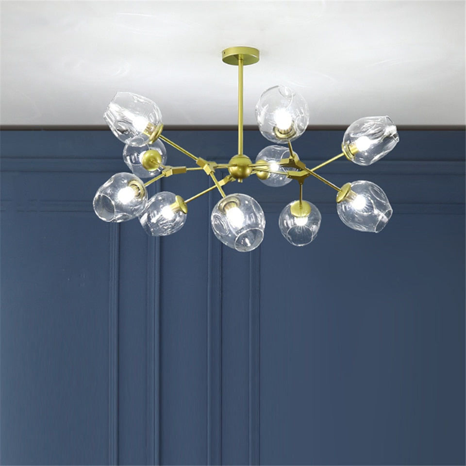 Valentina modern Bubble lampă suspendată Metalică, negru/Aur
