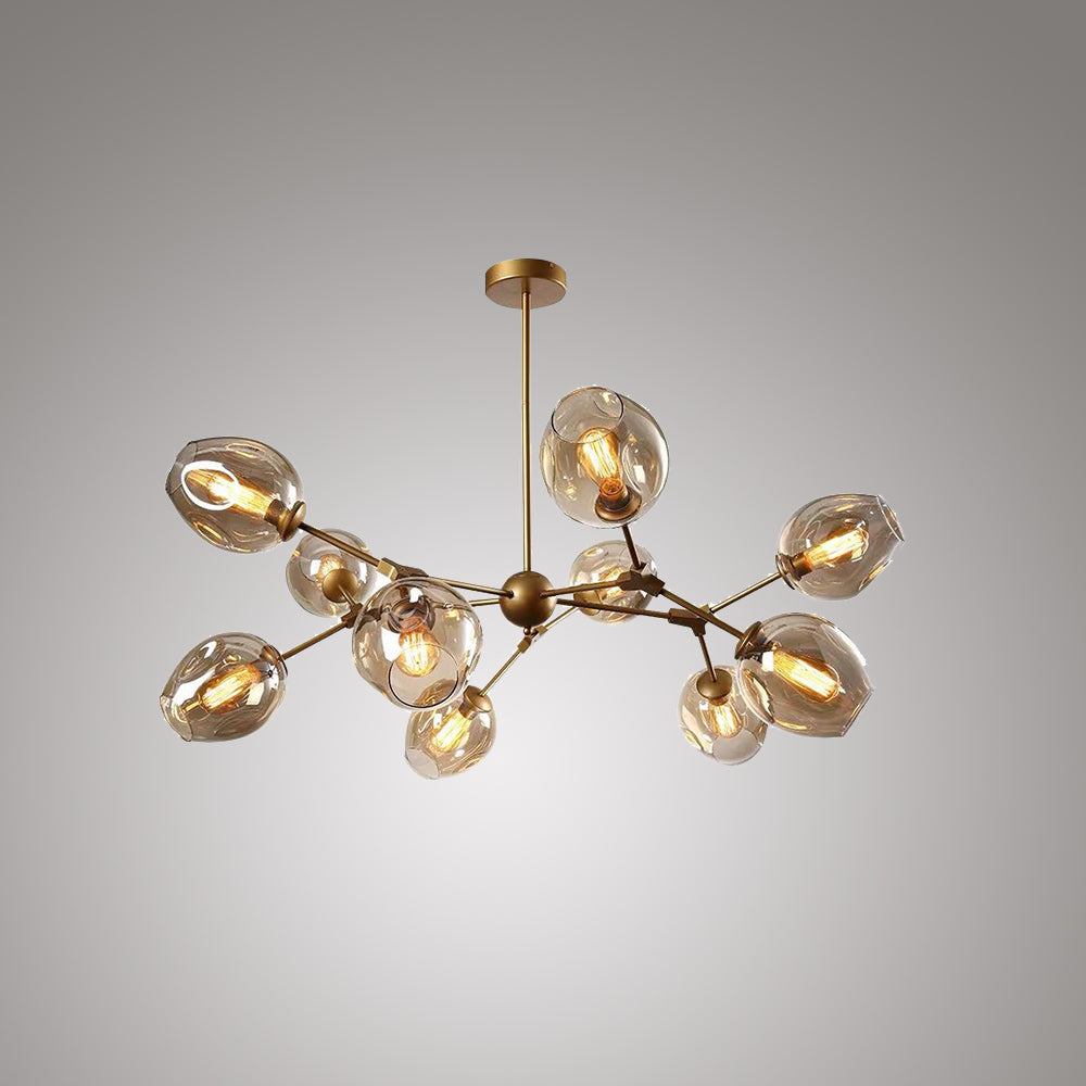 Valentina modern Bubble lampă suspendată Metalică, negru/Aur