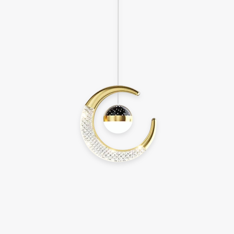 Arisha lampă suspendată LED modernă Starry, negru/Aur