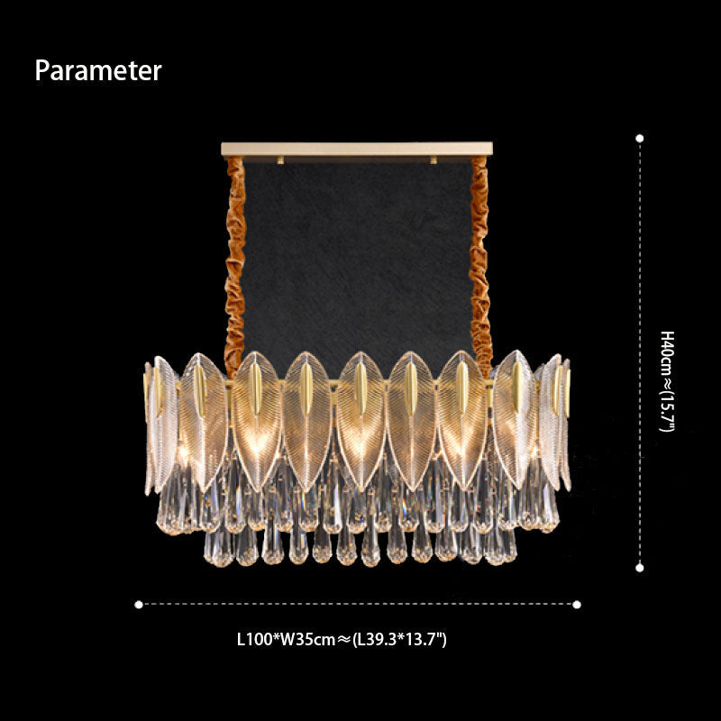 Arisha de lux Feather cristal candelabru, living
