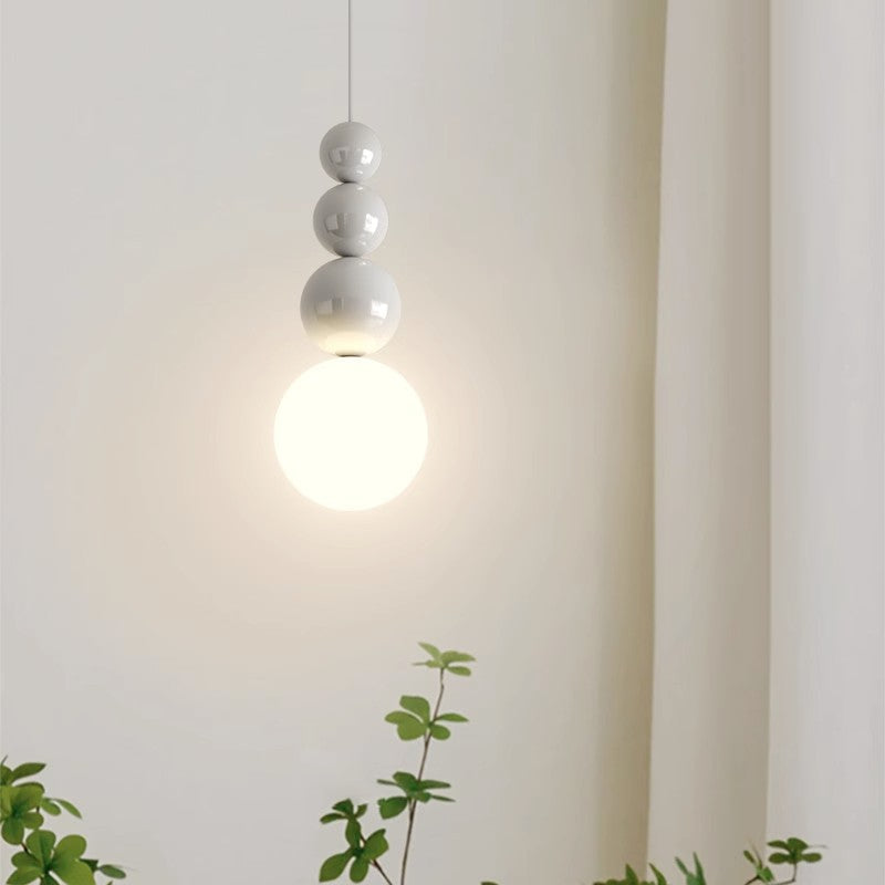 Valentina lampă suspendată albă din metal, modernă, LED, pentru dormitor și living