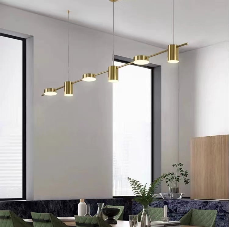 Arisha lampă suspendată minimalistă Multi metal, negru/Auri, în culoare aurie