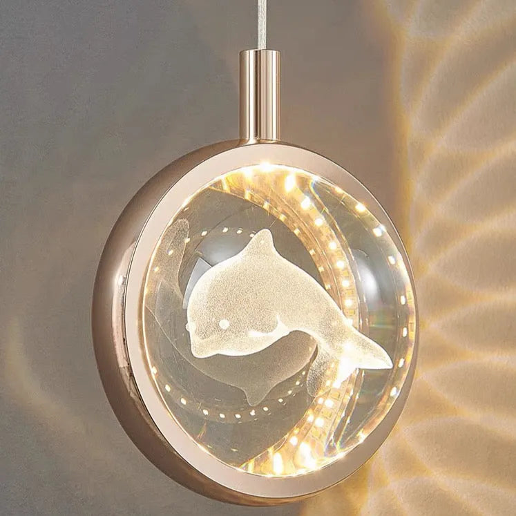 Kristy modern Spherical metal lampă suspendată, Aur