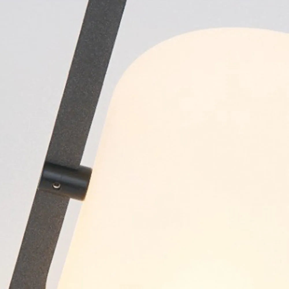 Ray lampadar minimalist din sticlă/acrilic pentru exterior, pe traseu, alb