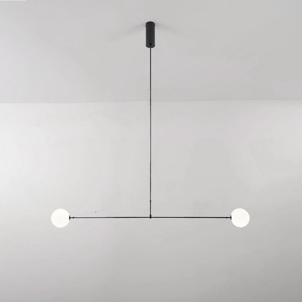 Arisha minimalist Linear Mobile lampă suspendată, neagră