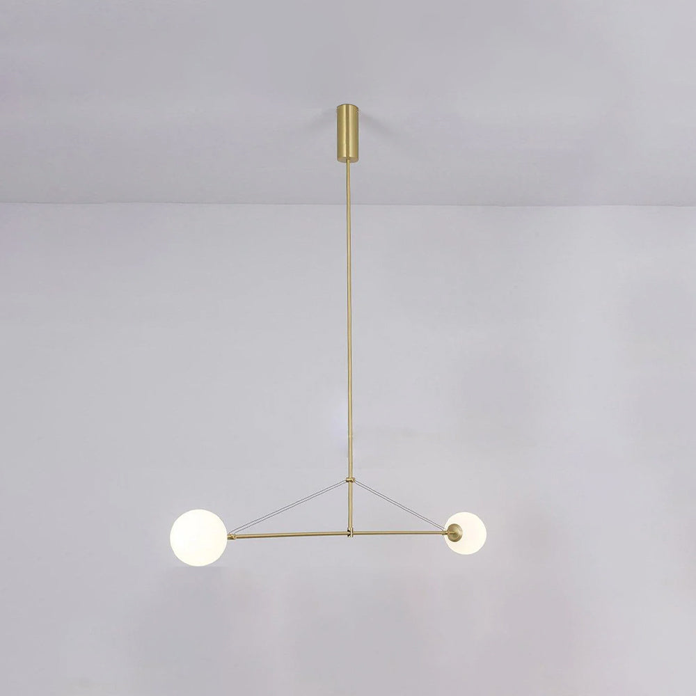 Arisha minimalist Linear Mobile lampă suspendată, neagră