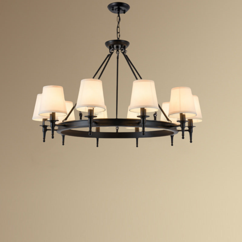 Silva candelabru  vintage din metal și țesătură, culoare neagră/cupru