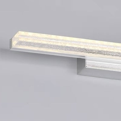 Arisha aplică de perete argintie din metal, modernă, dreptunghiulară