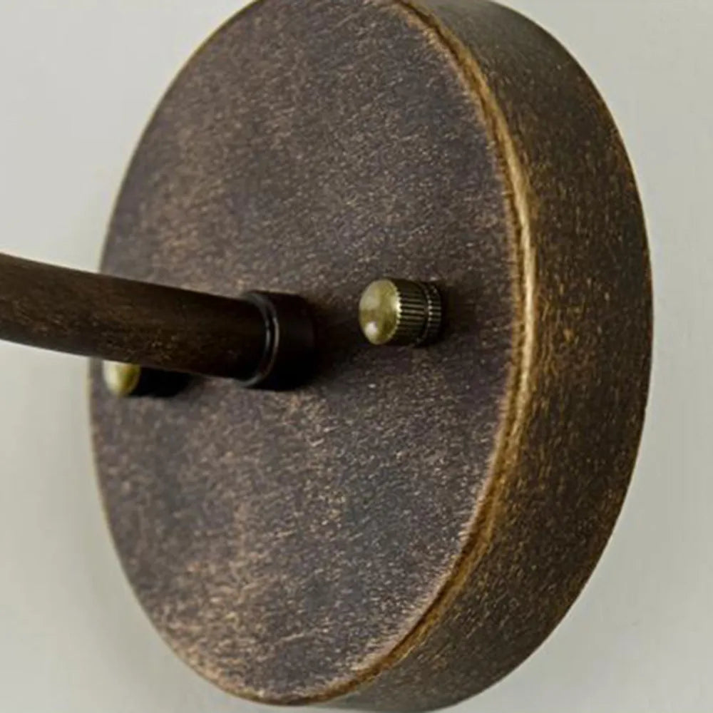 Ray aplică de perete lampă de perete rustică în formă de bol din metal, alamă antichizată
