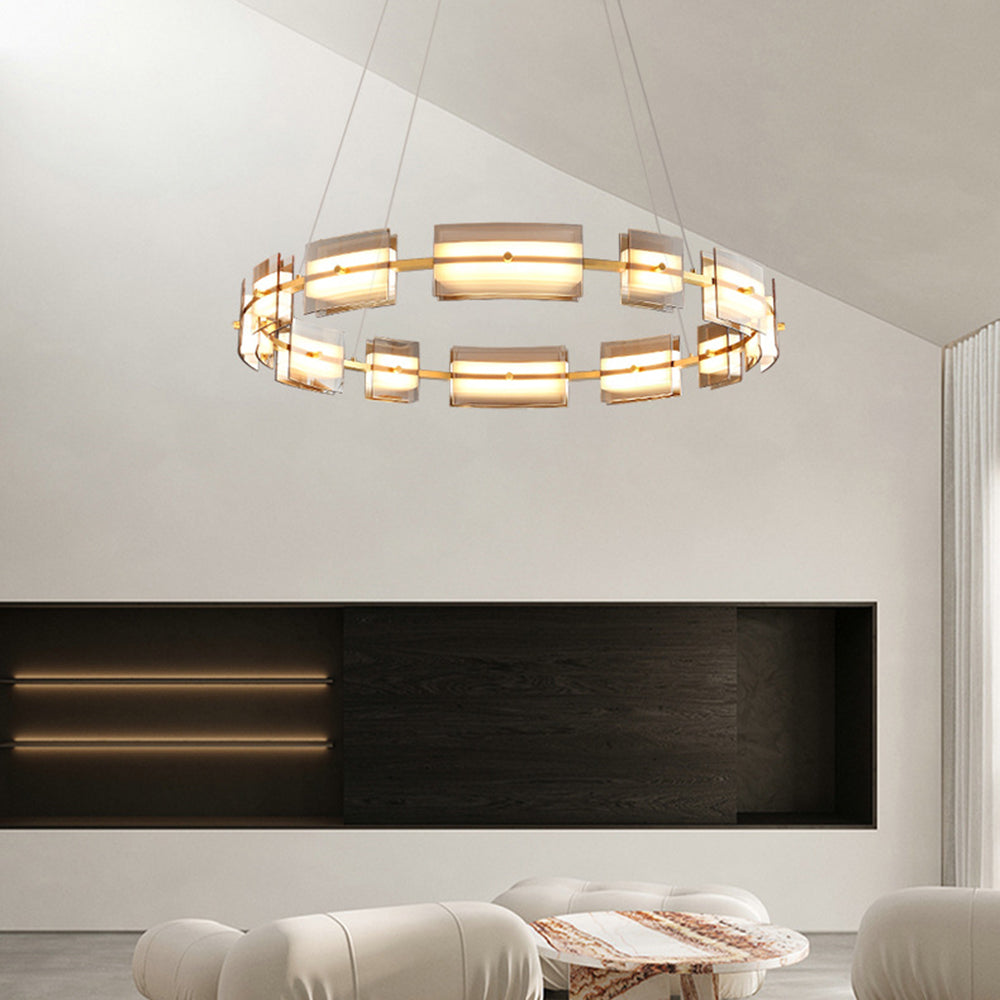 Arisha lampă suspendată minimalistă metal neagră cu finisaj auriu