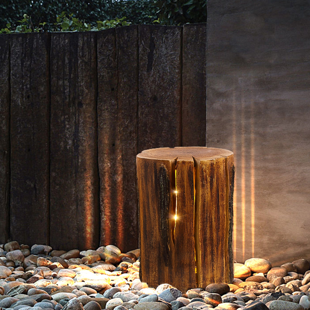 Ray lampadar pentru exterior din lemn natural