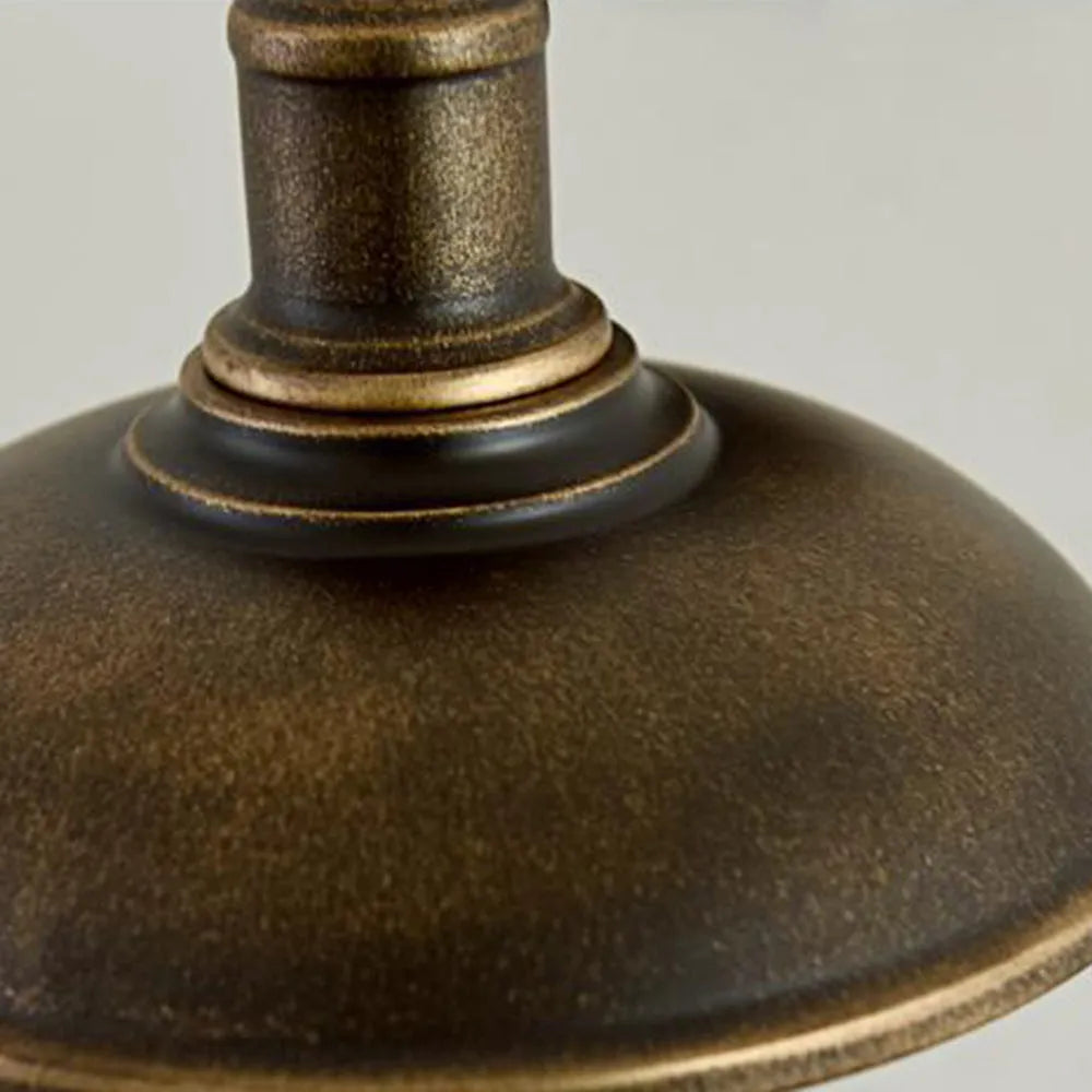 Ray aplică de perete lampă de perete rustică în formă de bol din metal, alamă antichizată
