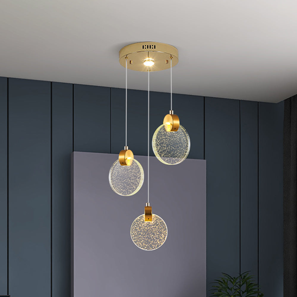 Kristy candelabru Circular Ripple Rotund din cristal auriu