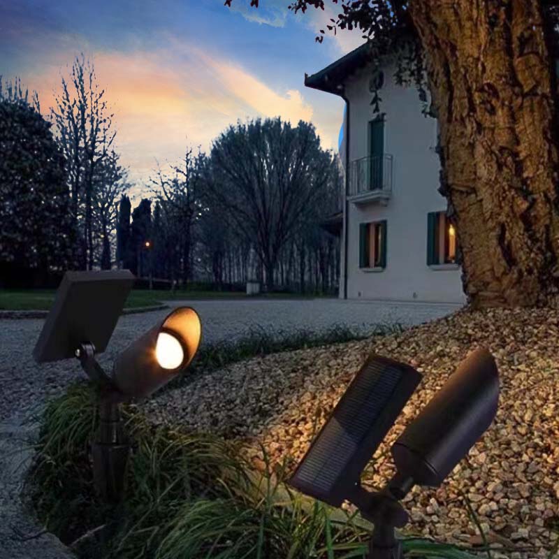 Ray modern Round sticlă/metal Solar Outdoor Ground Lamp Spotlight