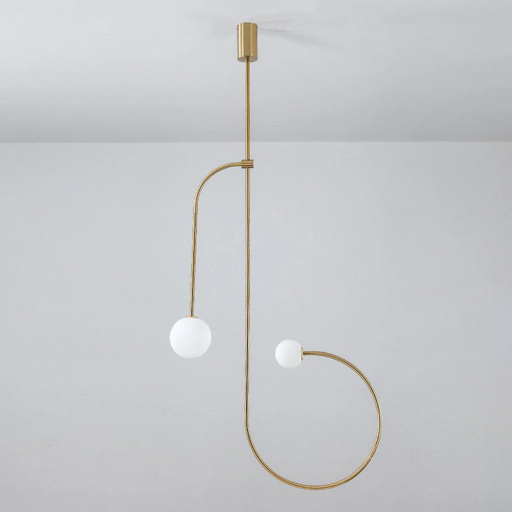 Arisha minimalist Linear Mobile lampă suspendată, neagră