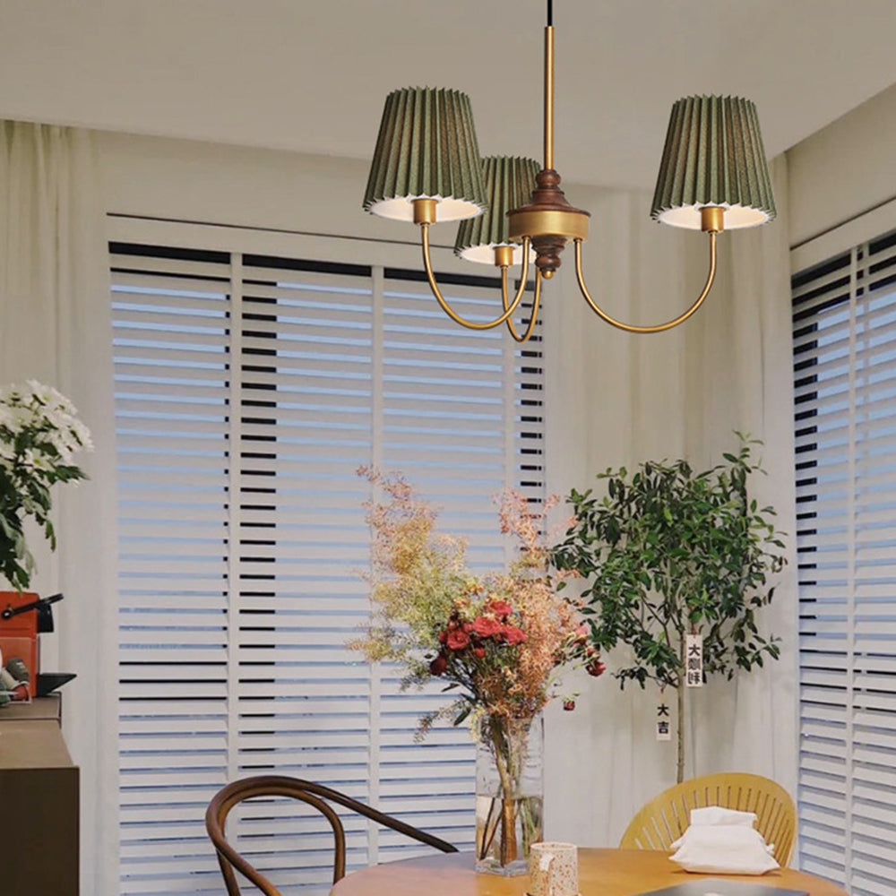 Silva candelabru  modern Retro din stofă, alb/verde