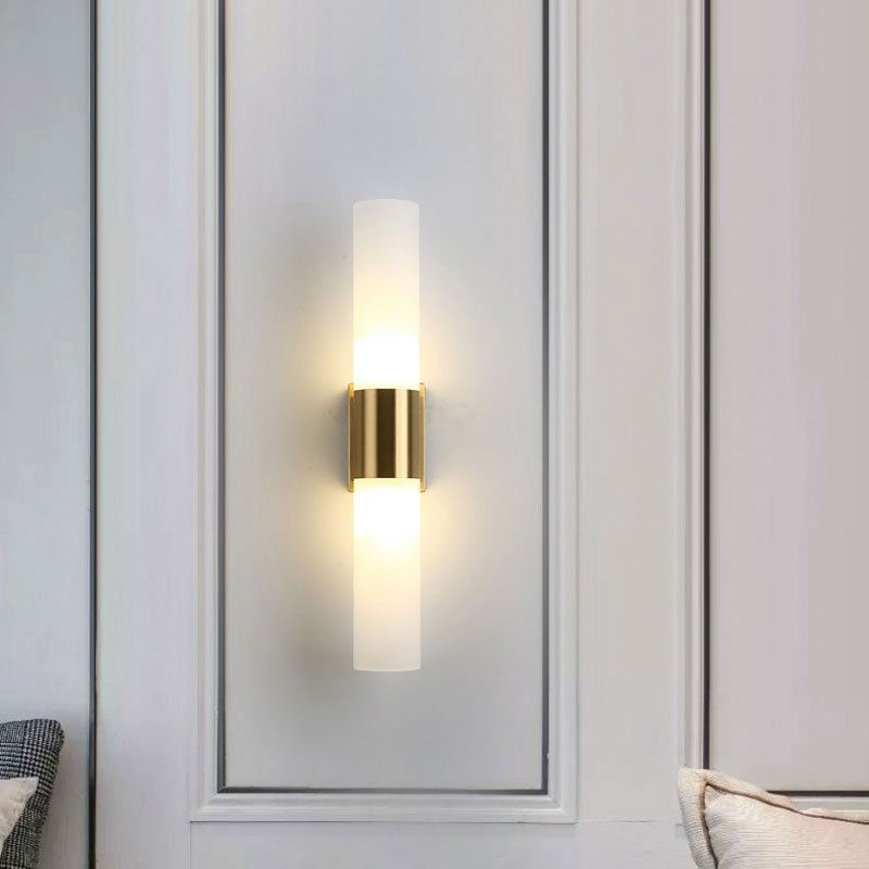 Arisha aplică de perete modernă cu două surse de lumină din metal și sticlă, culoare neagră/aurie, pentru oglindă