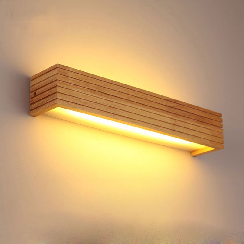 Muto aplică de perete pentru interior din lemn, modernă, LED, pentru dormitor