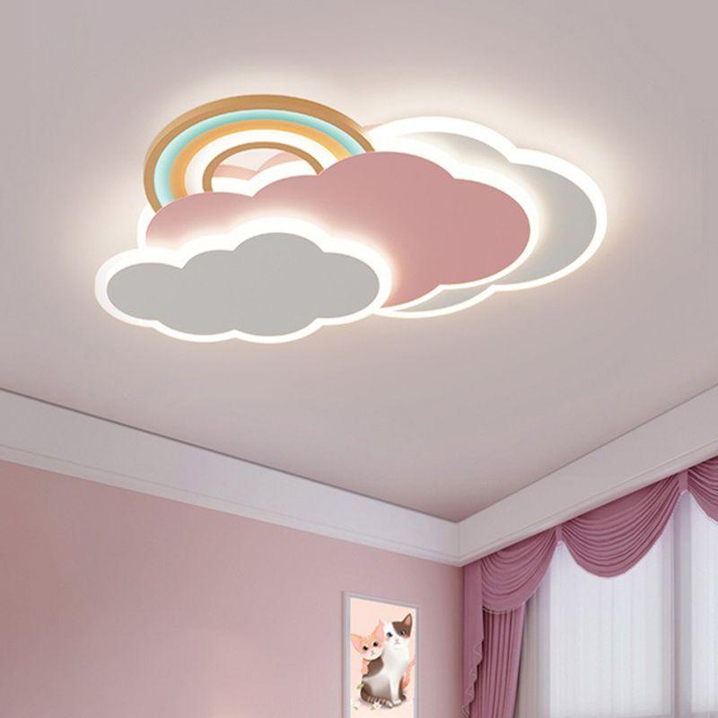 Aria modern Cloud/Rainbow plafonieră Aplicată Roz/alb