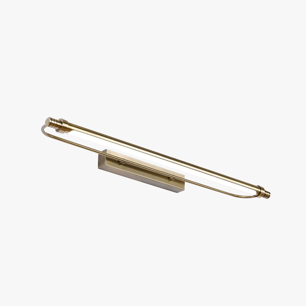 Arisha aplică liniară modernă din metal pentru oglindă, aurie