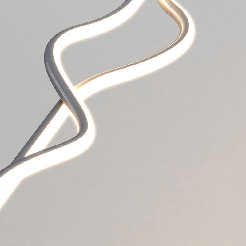 Arisha lampă suspendată liniară modernă din metal, negru/alb/Gri
