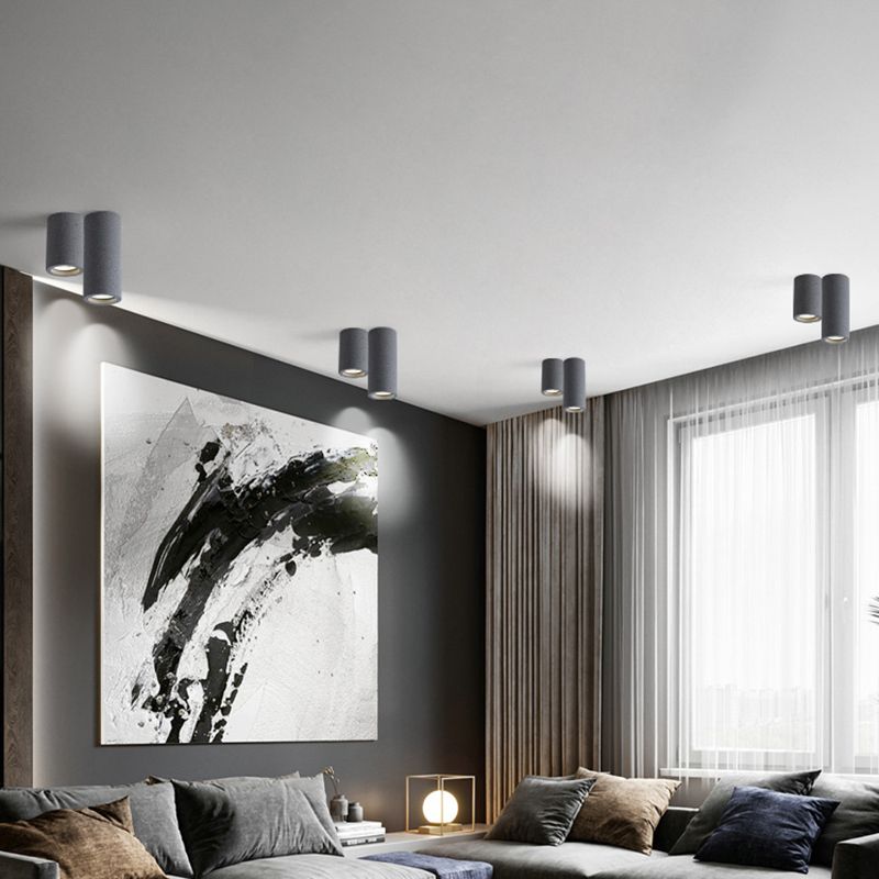 Aria plafonieră aplicată, modernă, cilindrică, LED, pentru living