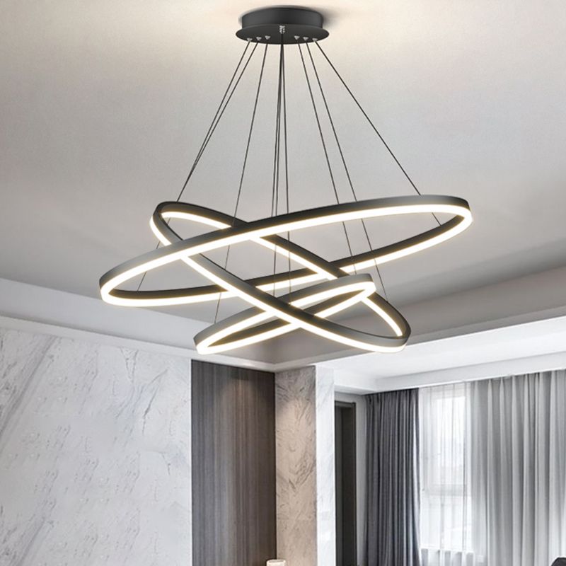 Arisha 3-Inele Negre lampă suspendată modernă