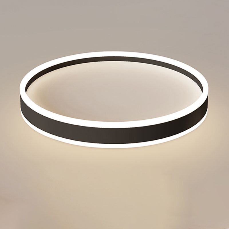 Arisha plafonieră Aplicată modernă Circulară LED din metal, alb/negru