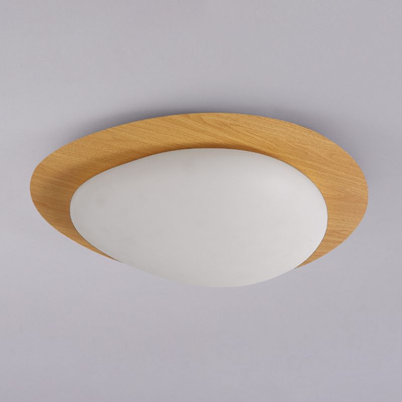 Arisha plafonieră aplicată modernă, metal, lemn de nuc/natural