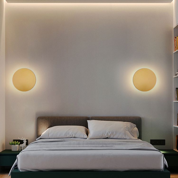 Arisha lampă de perete rotundă minimalistă montată pe perete, metal, pentru living/cameră de dormit